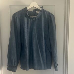 J Crew denim blouse